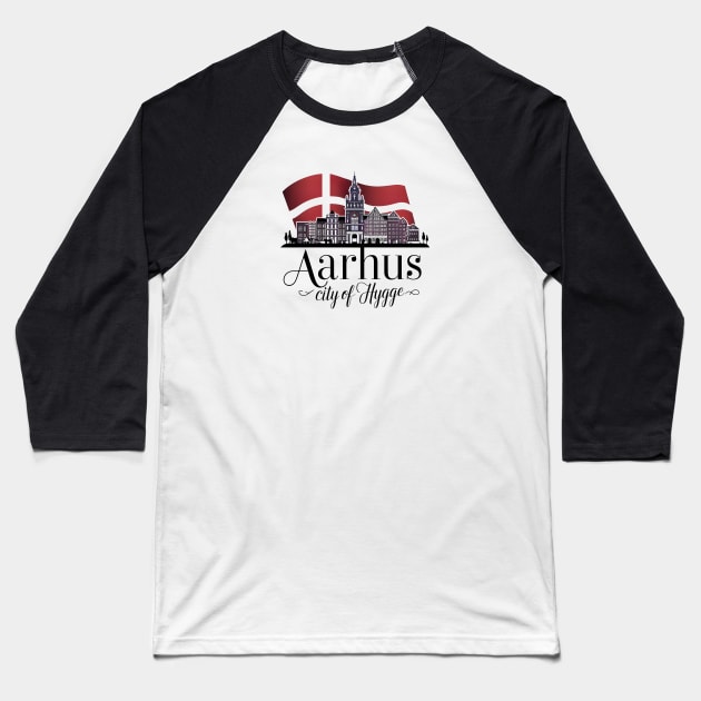 Cozy Aarhus Retreat Baseball T-Shirt by Place Heritages